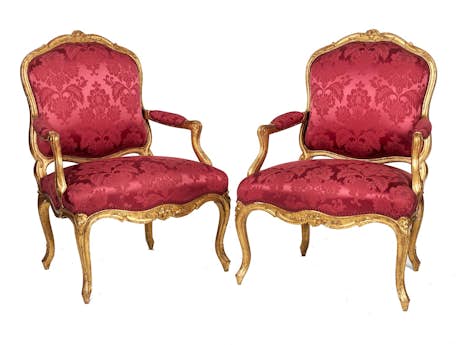 Paar Louis XV-Fauteuils